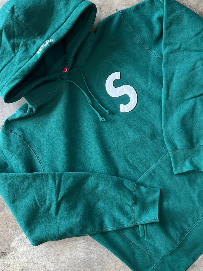 Supreme Leather S Logo Hoodie