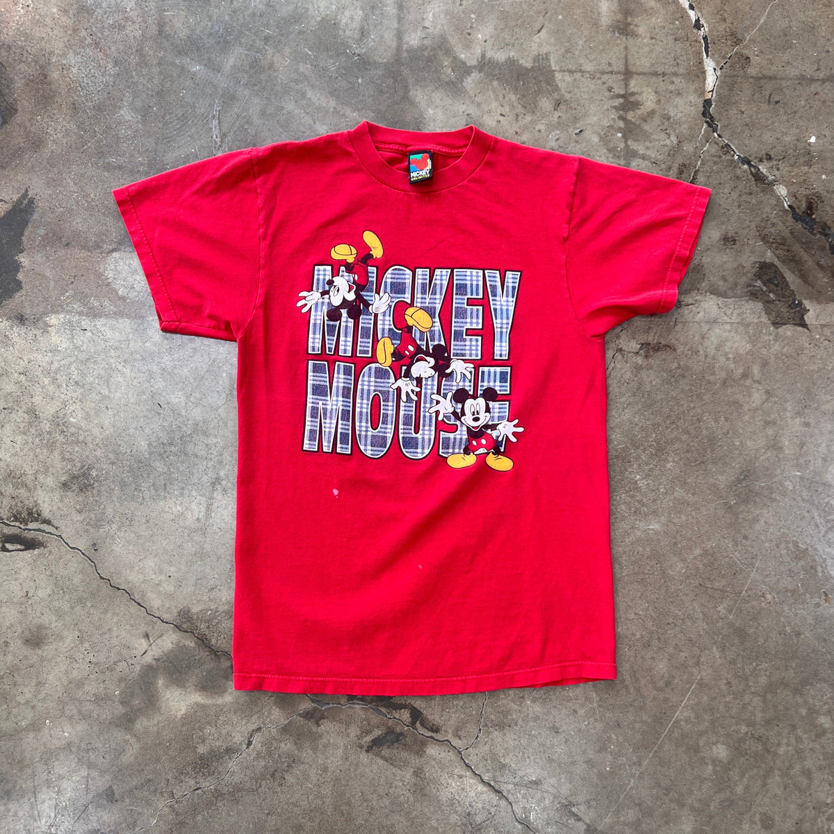 Plaid Mickey Mouse Tee