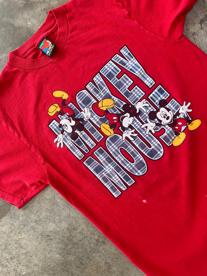 Plaid Mickey Mouse Tee