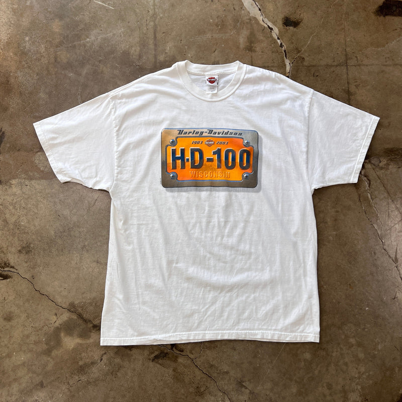 Harley Davidson HD100 Wisconsin Plate Tee