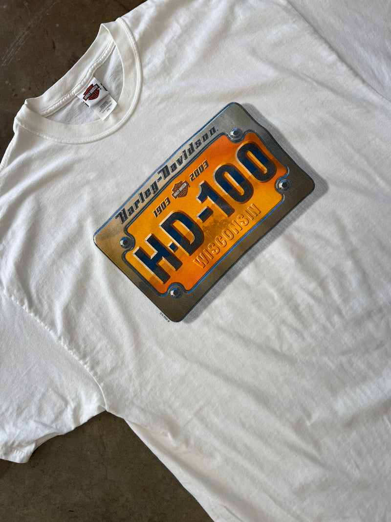 Harley Davidson HD100 Wisconsin Plate Tee