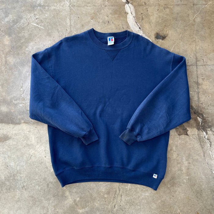 Blank Navy Russell Athletic Crewneck