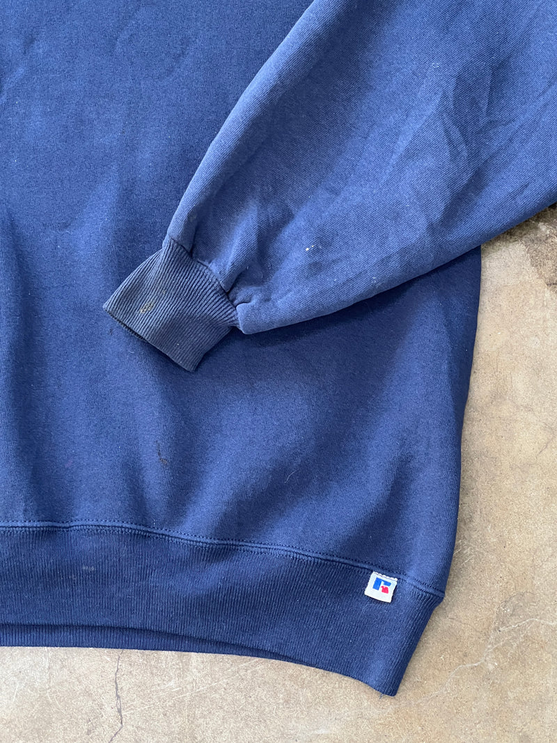 Blank Navy Russell Athletic Crewneck