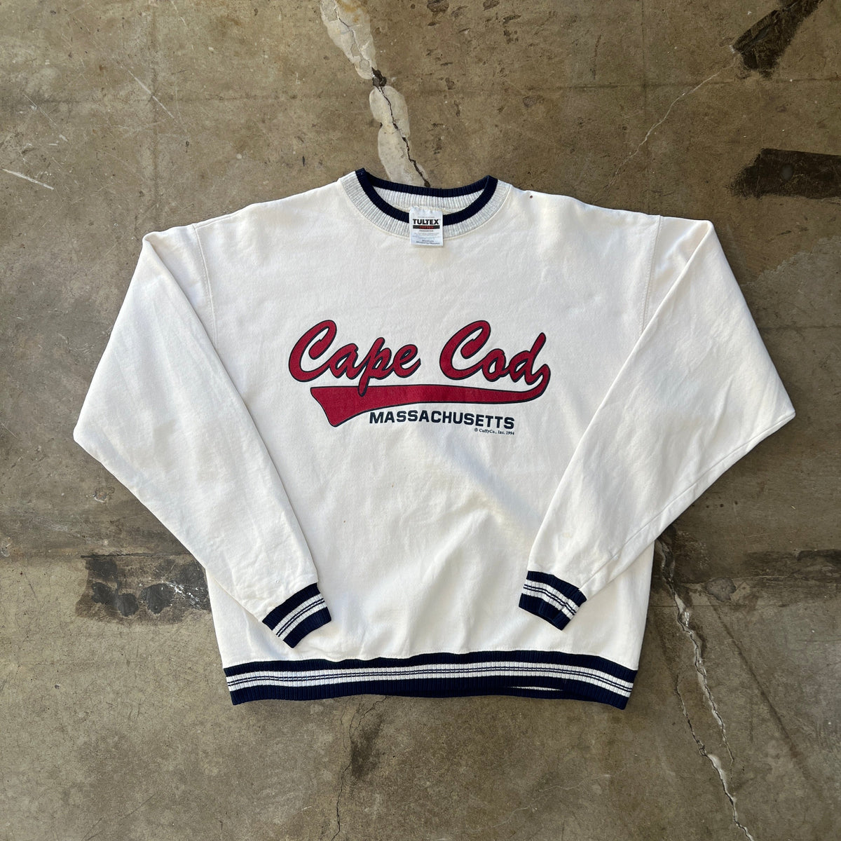 Cape Cod Massachusetts Ribbed Collar Crewneck