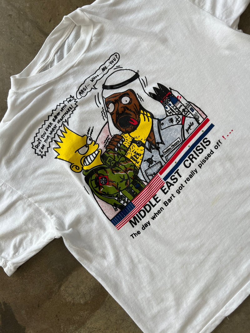 Bart Simpson Middle East Crisis Comic Tee