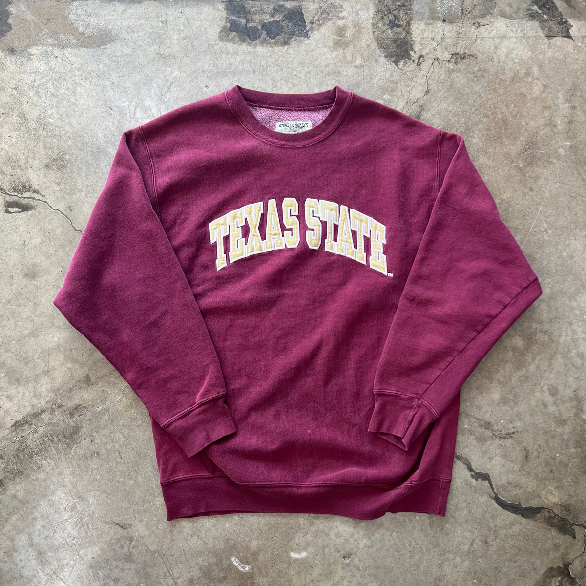 Texas State Embroidered Patch Crewneck