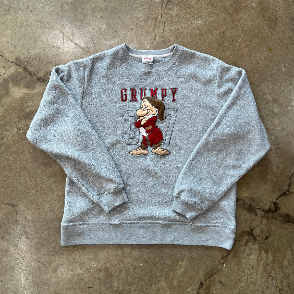 Snow White Grumpy Fuzzy Fleece Crewneck