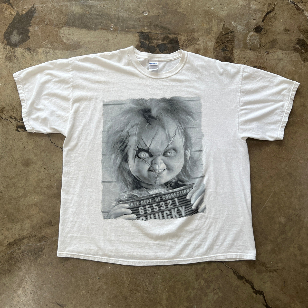 Mugshot Childs Play Chucky Tee