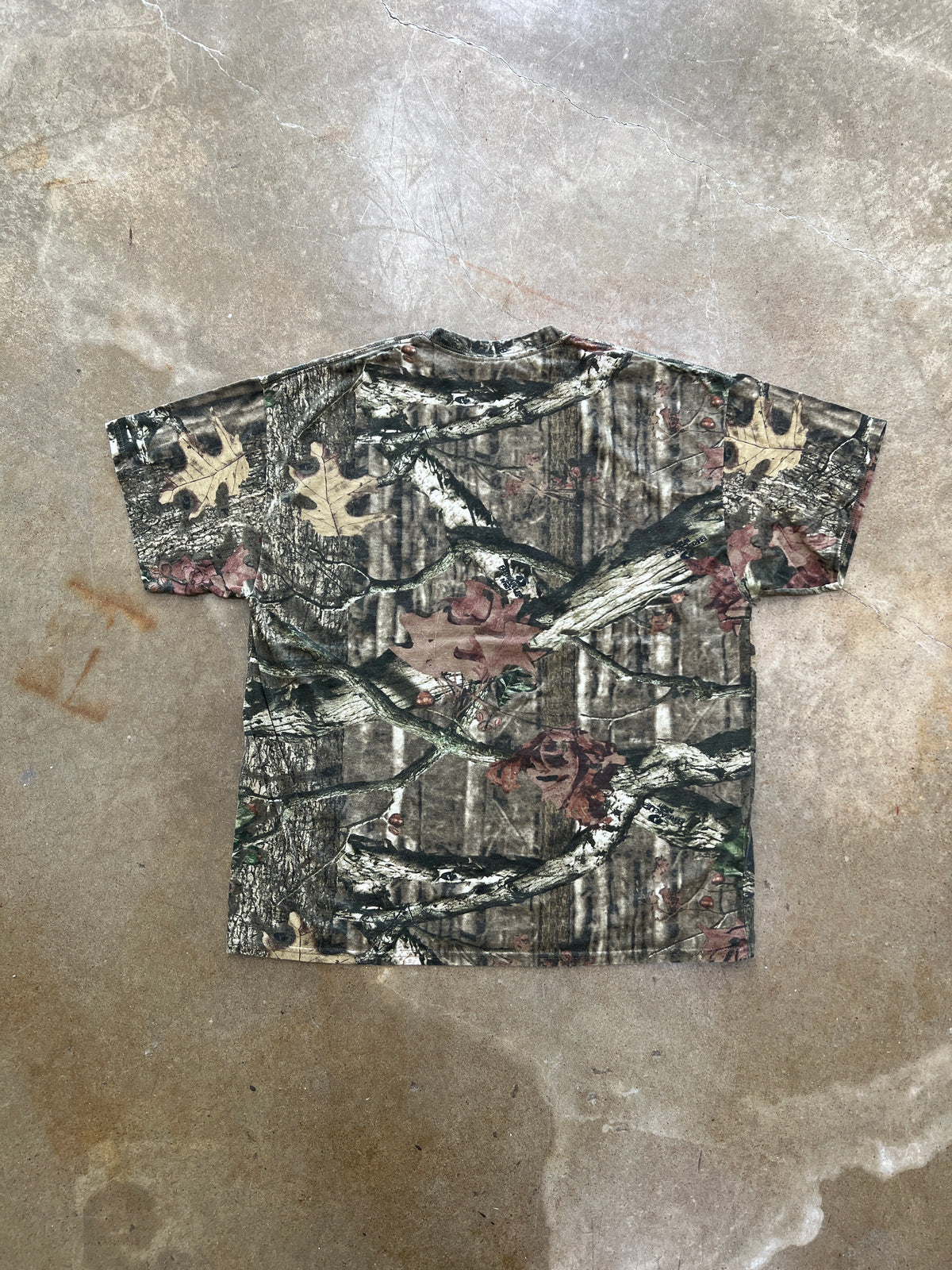 Mossy Oaks Break Up Real Wood Camo Tee XL