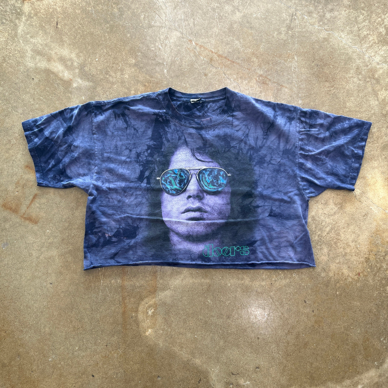 Jim Morrison The Doors Tie Dye Cropped Tee XL