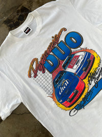 Dynamic Duo Patty Morse Elton Sawyer Racing Tee Single Stitch Tee