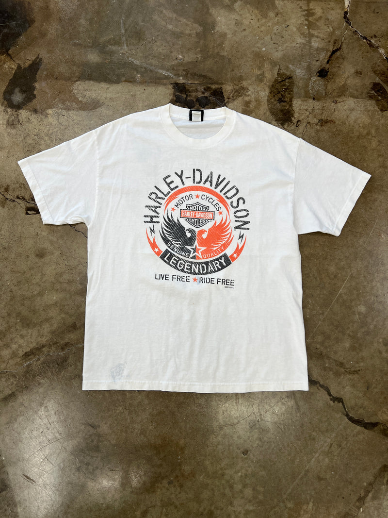 Vintage Harley Davidson Live Free Ride Free Scottsdale Tee