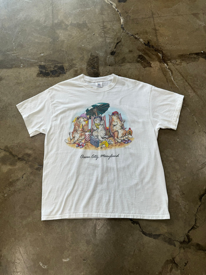 Three Cats on the Beach Tee