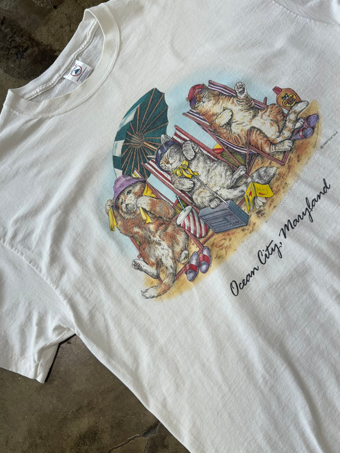 Three Cats on the Beach Tee