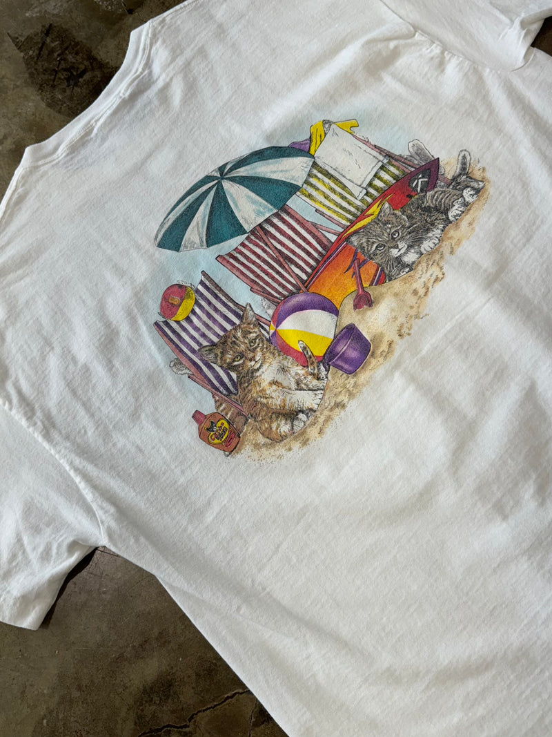 Three Cats on the Beach Tee