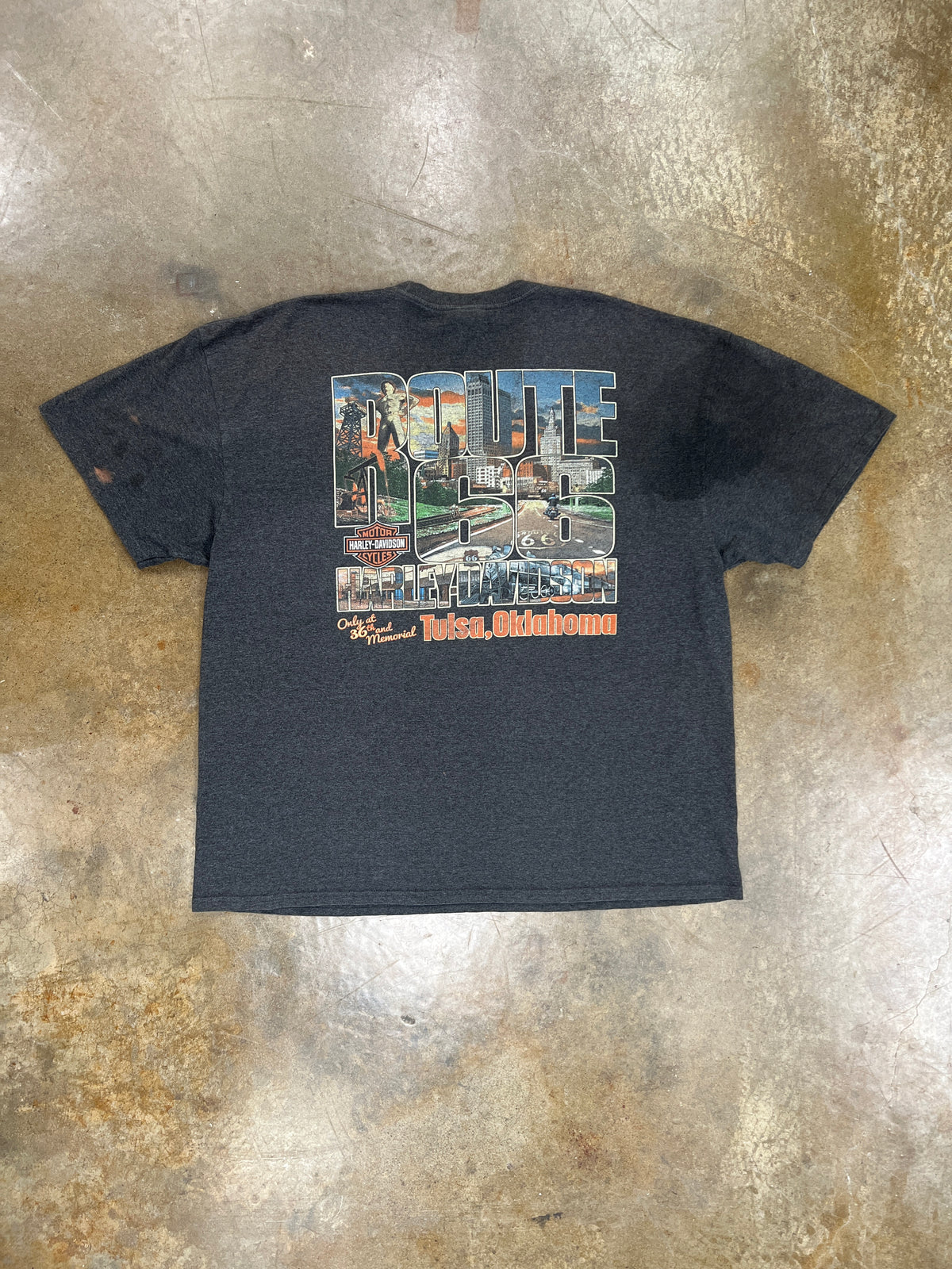 Harley Davidson Route 66 Tusla Oklahoma Tee