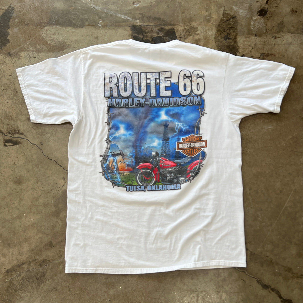 Harley Davidson Route 66 Tulsa Oklahoma Tee