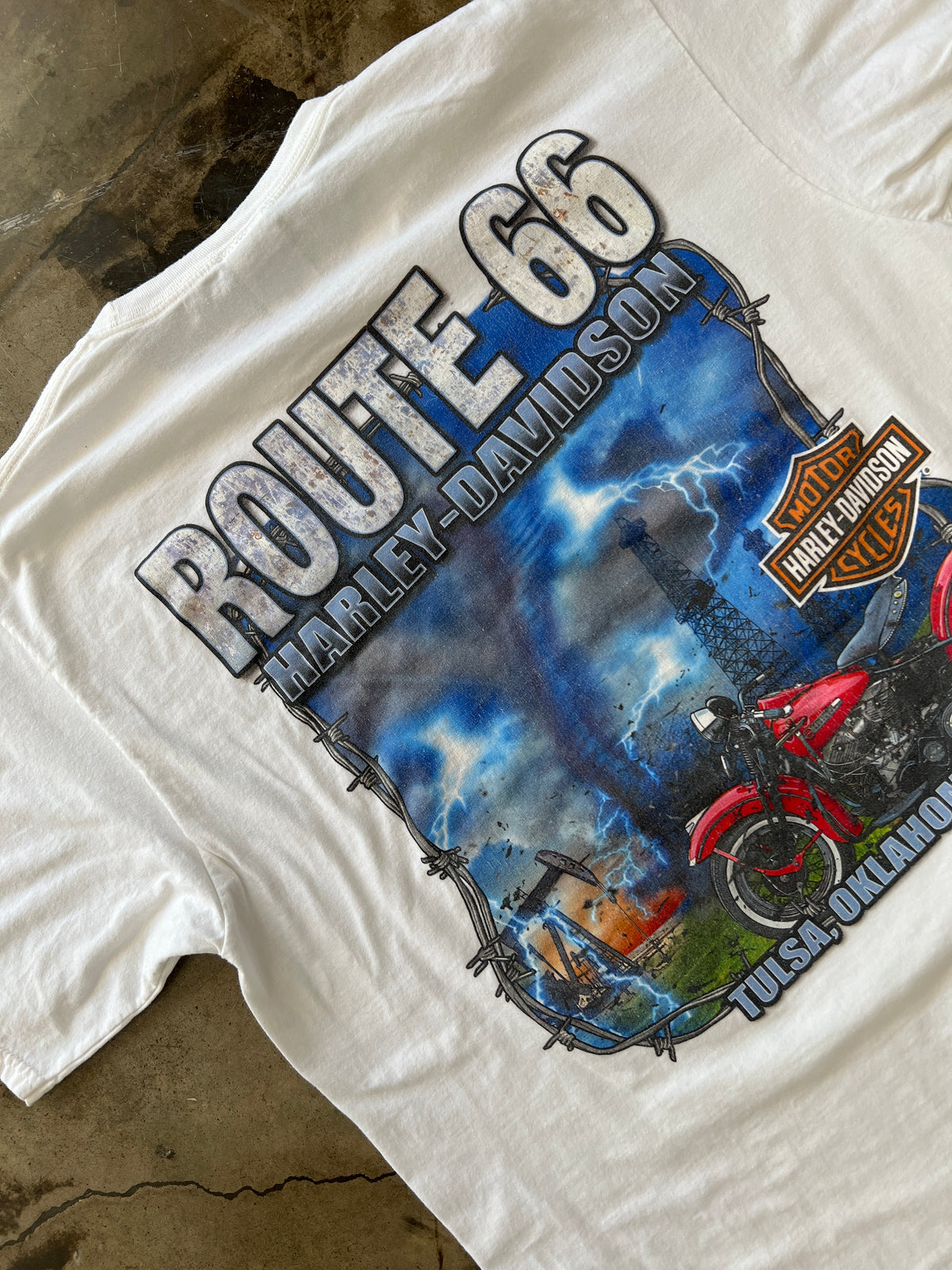 Harley Davidson Route 66 Tulsa Oklahoma Tee