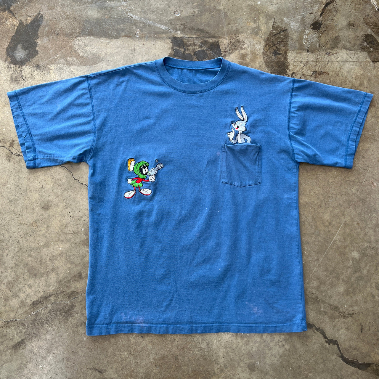 Looney Tunes Marvin the Martian Bugs Bunny Pocket Tee