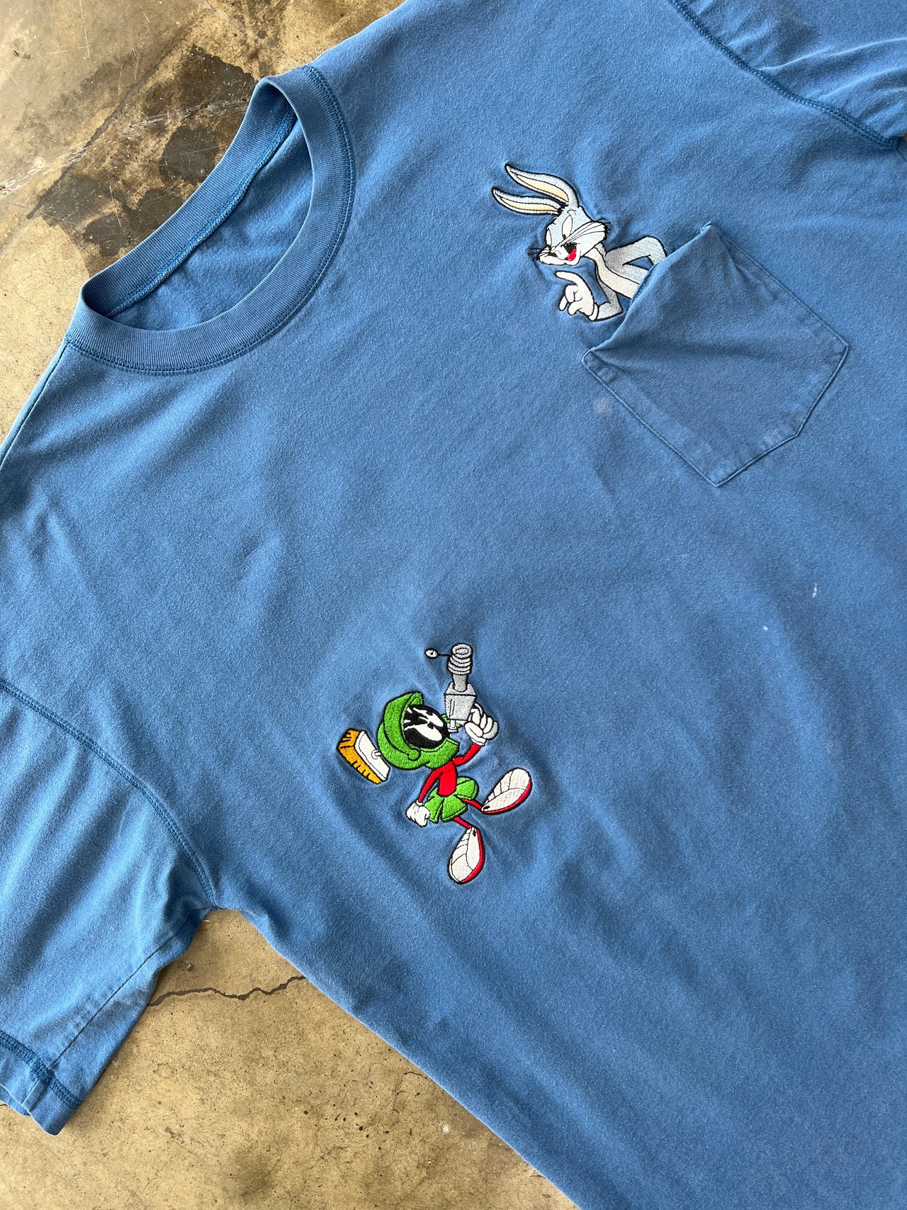 Looney Tunes Marvin the Martian Bugs Bunny Pocket Tee