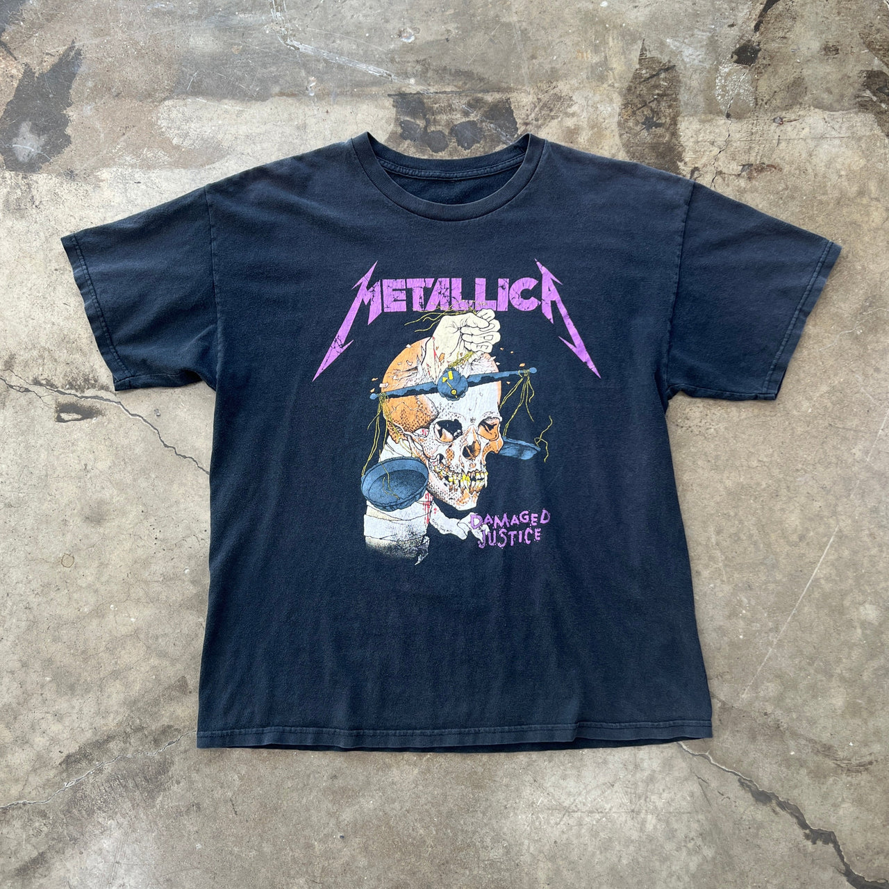 Vintage Metallica Damage Justice Hammer of Justice Crushes You Tee