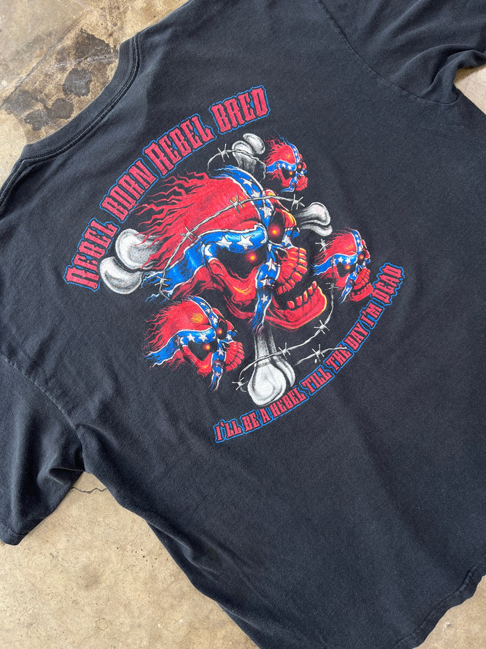 Rebel Born Rebel Bred Southern Skulls Tee