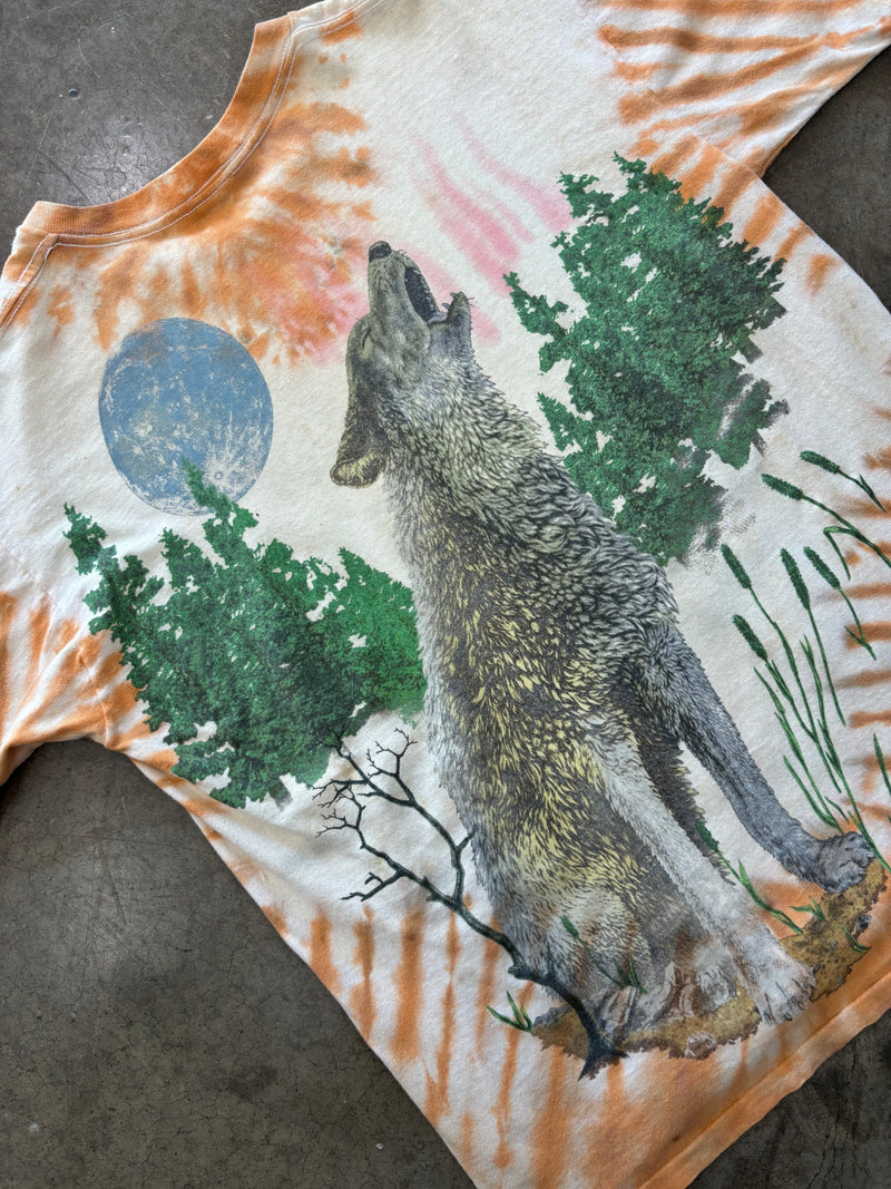 AOP Wolf Tie Dye Tribal Nature Single Stitch Tee