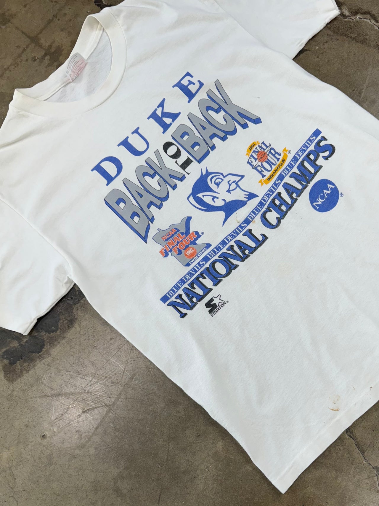 Duke Back to Back Blue Devils National Champs Tee