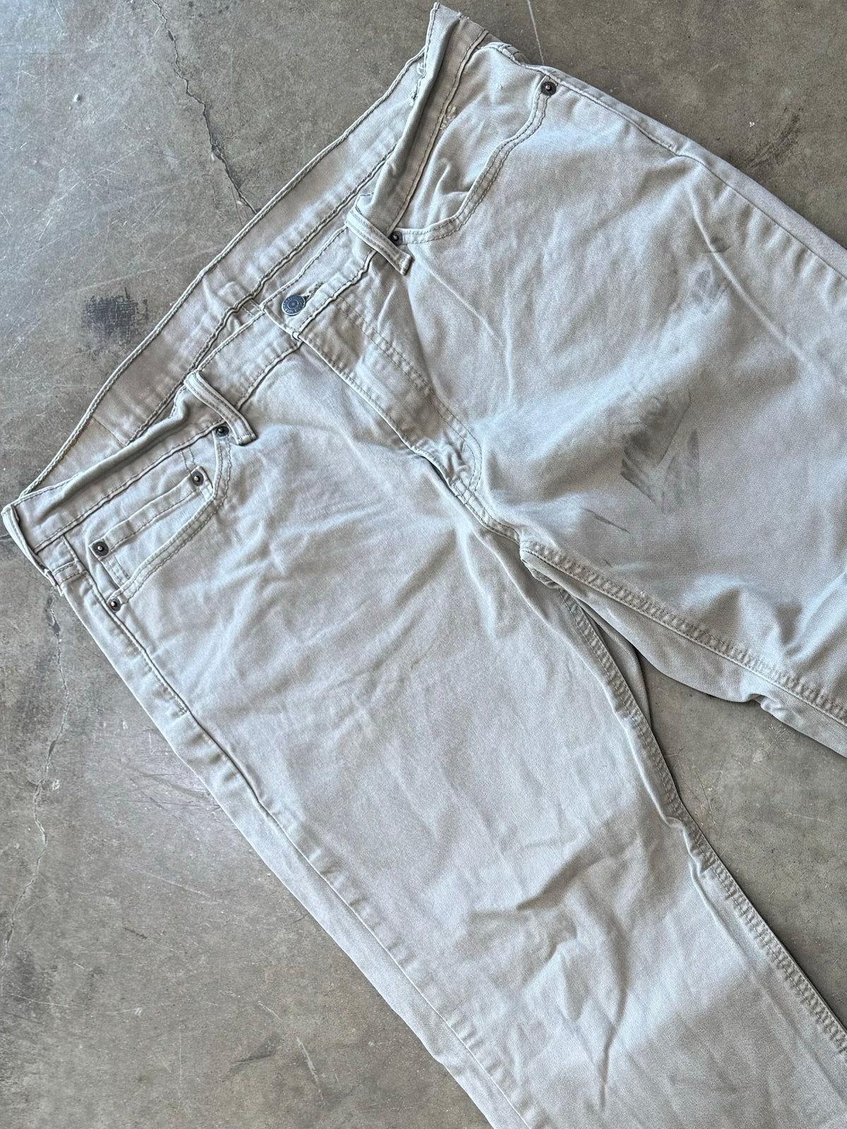 Levi’s White Tag Distressed Khaki Denim