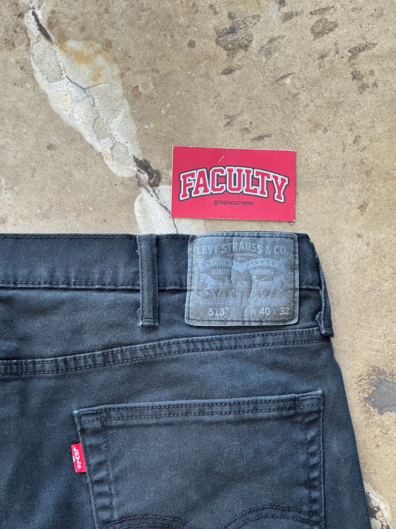 Levi’s 513 Straight Leg Black Denim Jean