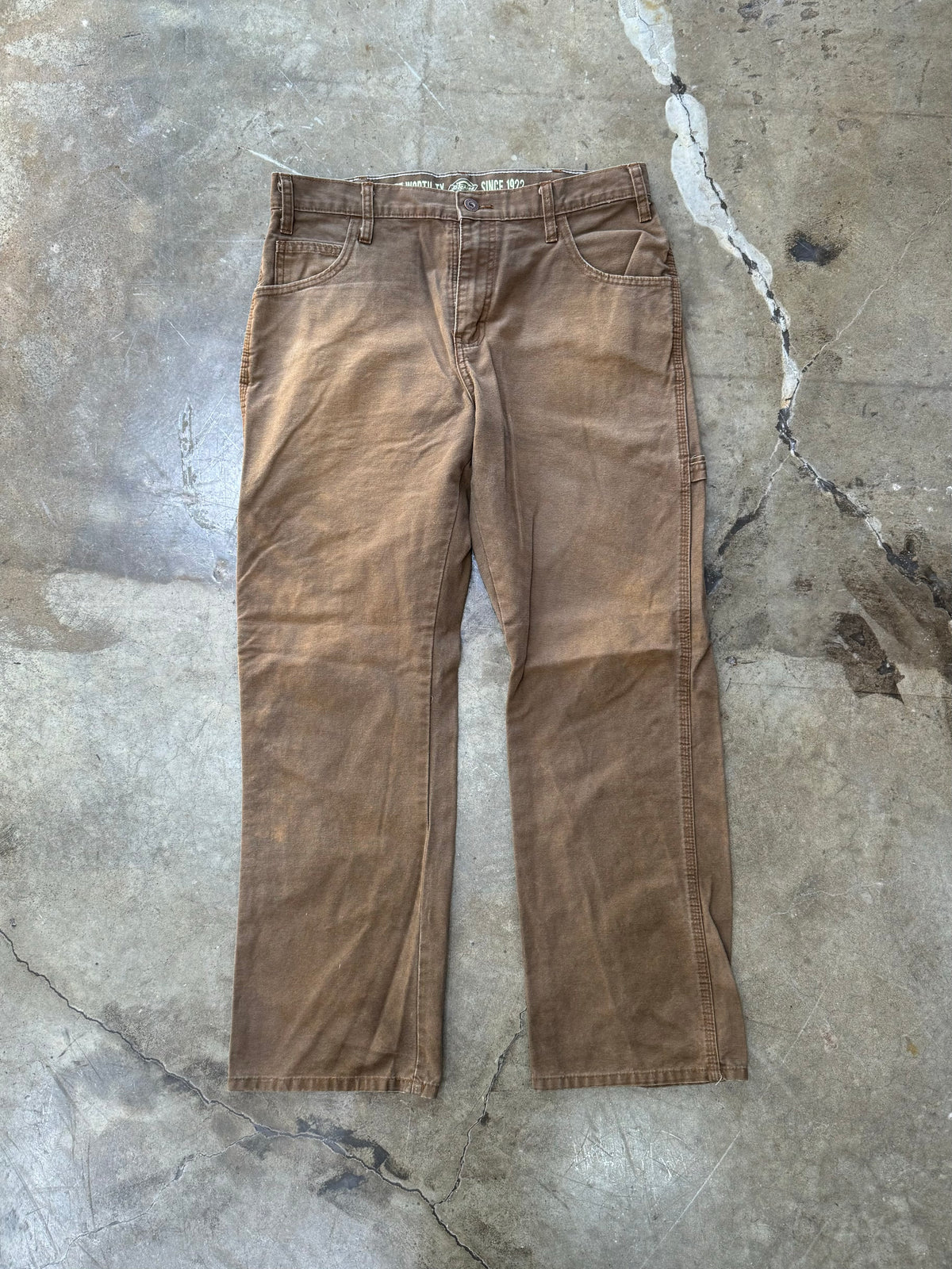 Dickies Khaki Washed Carpenter Relaxed Fit Pant