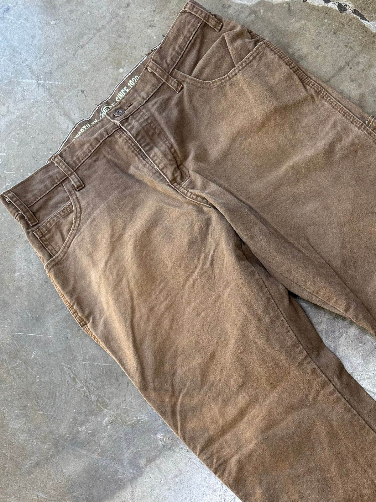 Dickies Khaki Washed Carpenter Relaxed Fit Pant