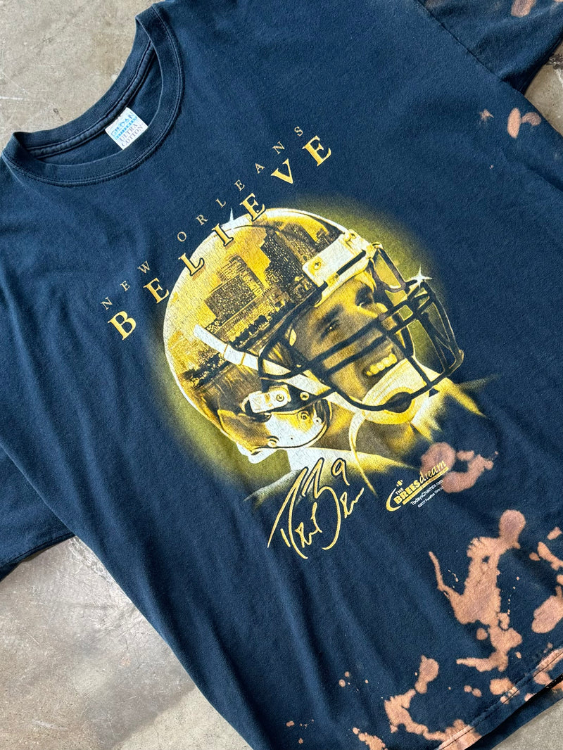 NFL New Orleans Saints Believe Drew Brees Bleach Dyed Tee