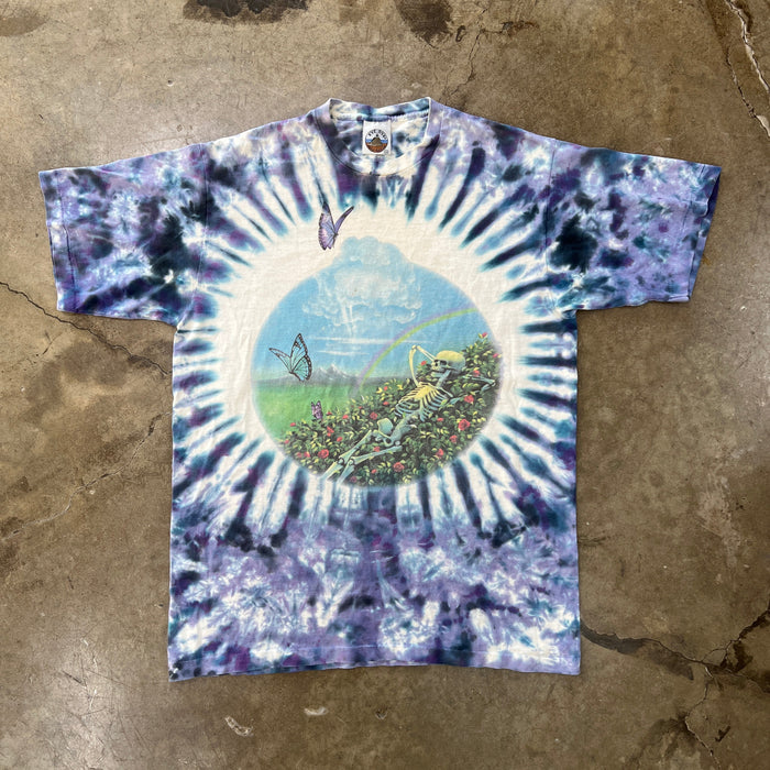 Grateful Dead Moon Skull Bye Dye Single Stitch Tee