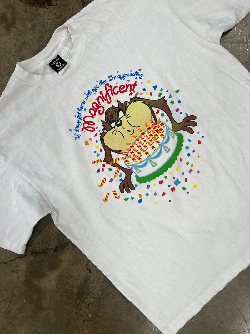 Taz Better With Age Birthday Cake Tee