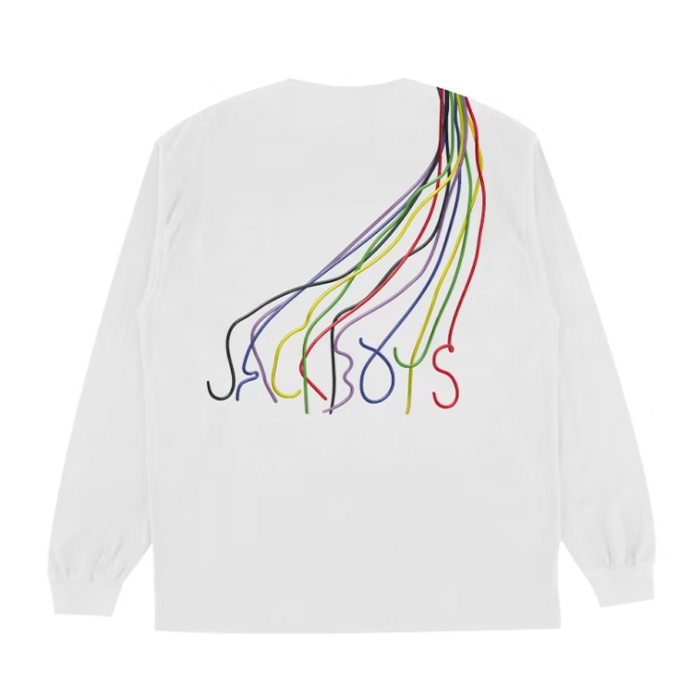 JACKBOYS Cord Cutters LS Tee - White