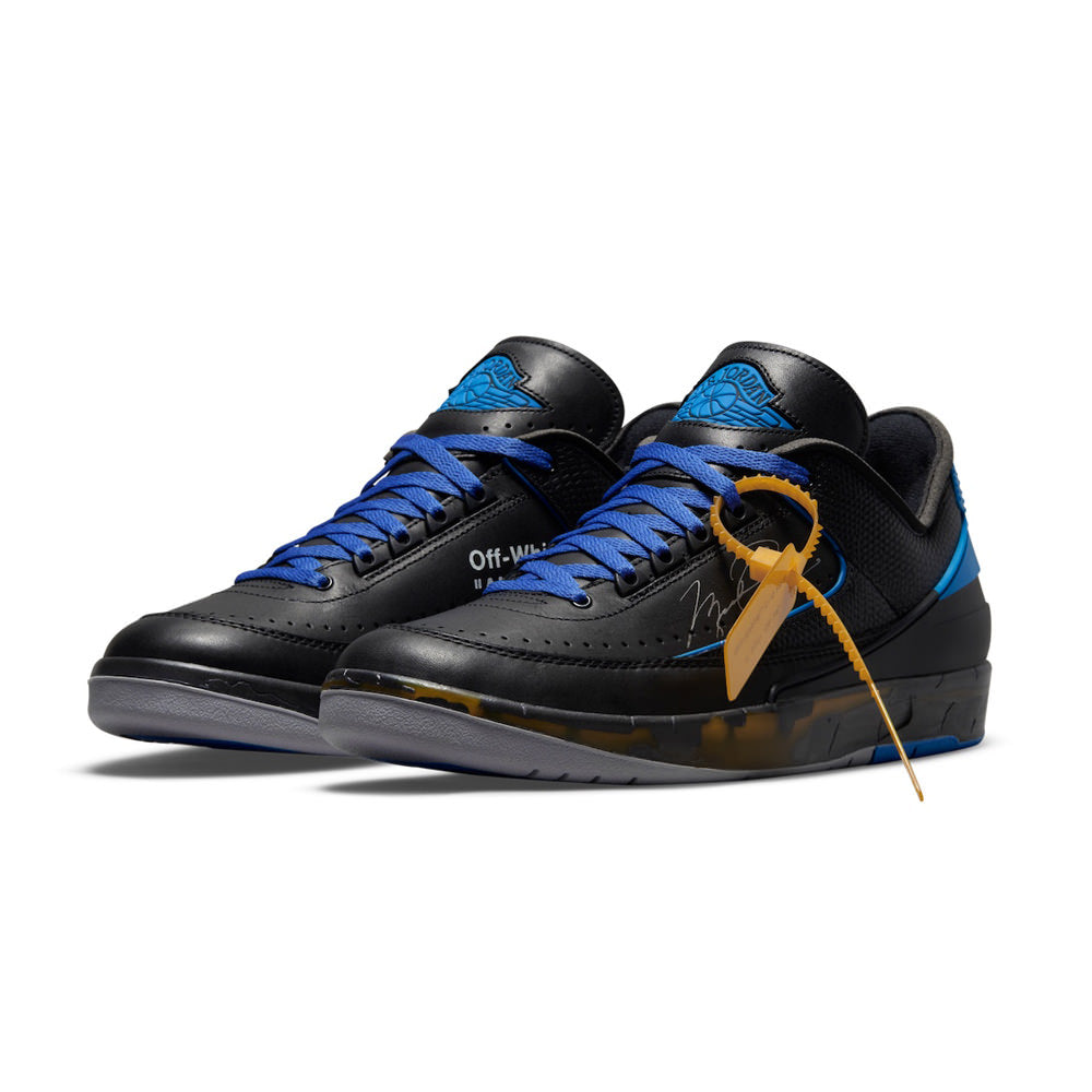 Off White x Air Jordan 2 Black Varsity Royal