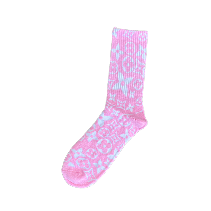 Not Louis Vuitton Monogram Socks - Pink