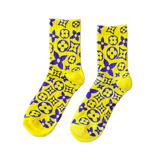 Not Louis Vuitton Monogram Socks - Yellow