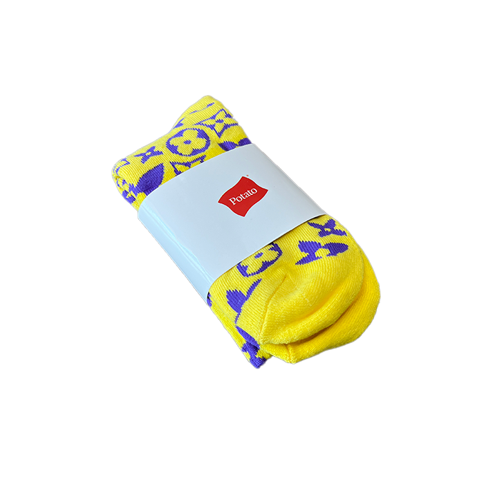 Not Louis Vuitton Monogram Socks - Yellow