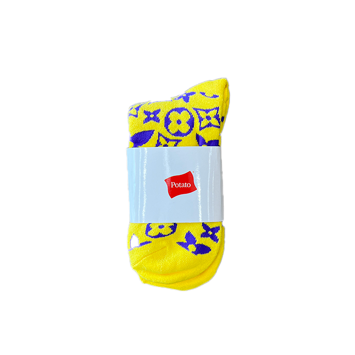 Not Louis Vuitton Monogram Socks - Yellow