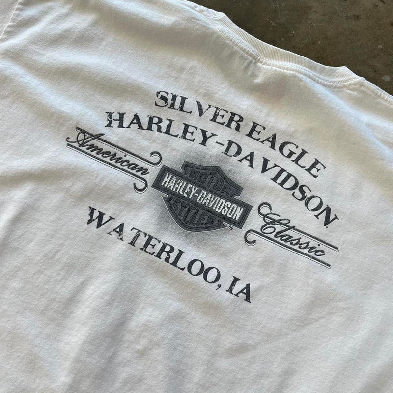 Harley Davidson Silver Eagle Waterloo Iowa Tee