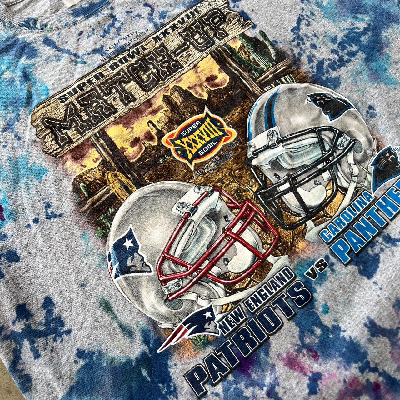 Super Bowl XXXVII Patriots vs. Panthers Tie Dye Tee