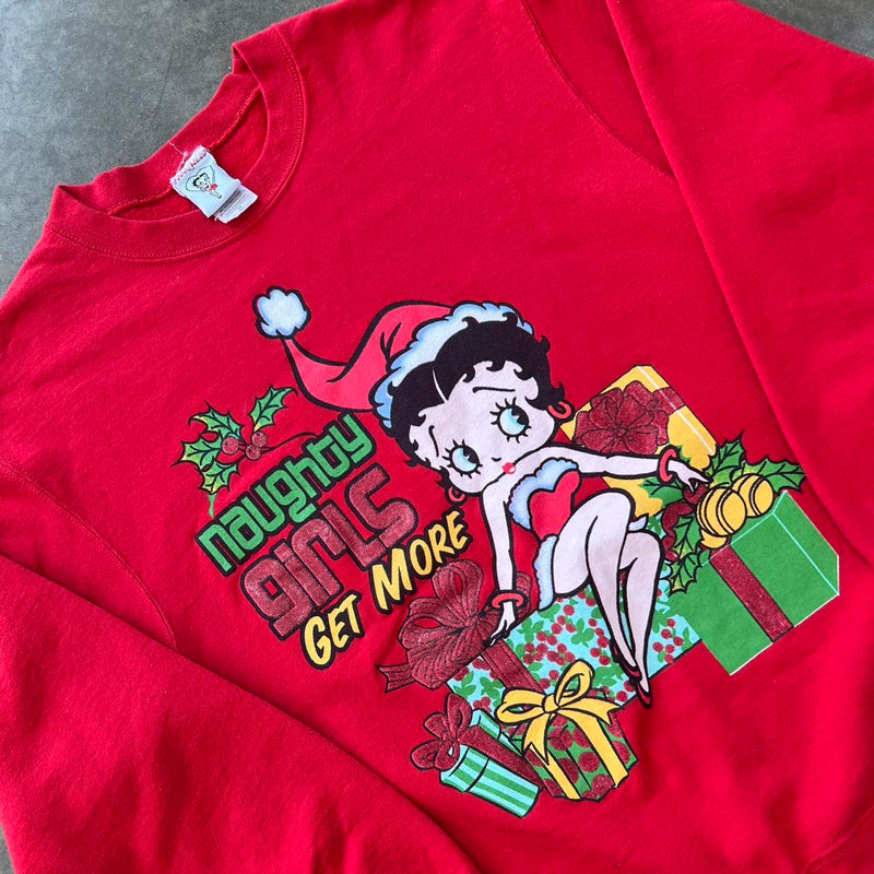 Betty Boo Naughty Girls Get More Christmas Crewneck