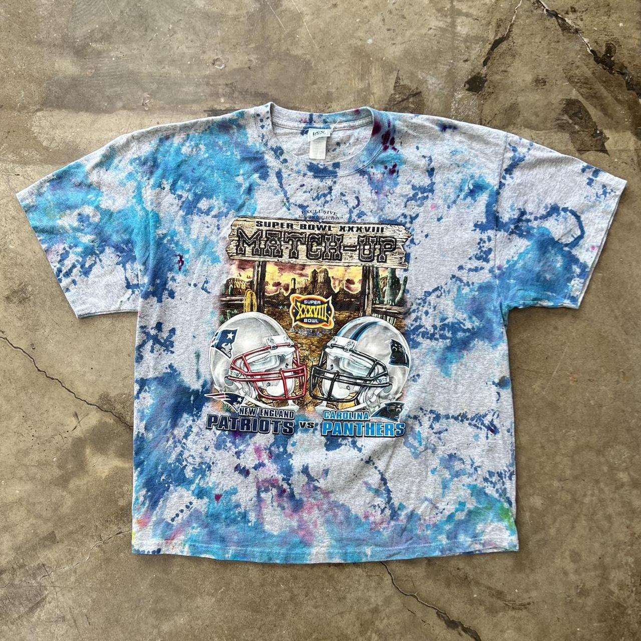 Super Bowl XXXVII Patriots vs. Panthers Tie Dye Tee