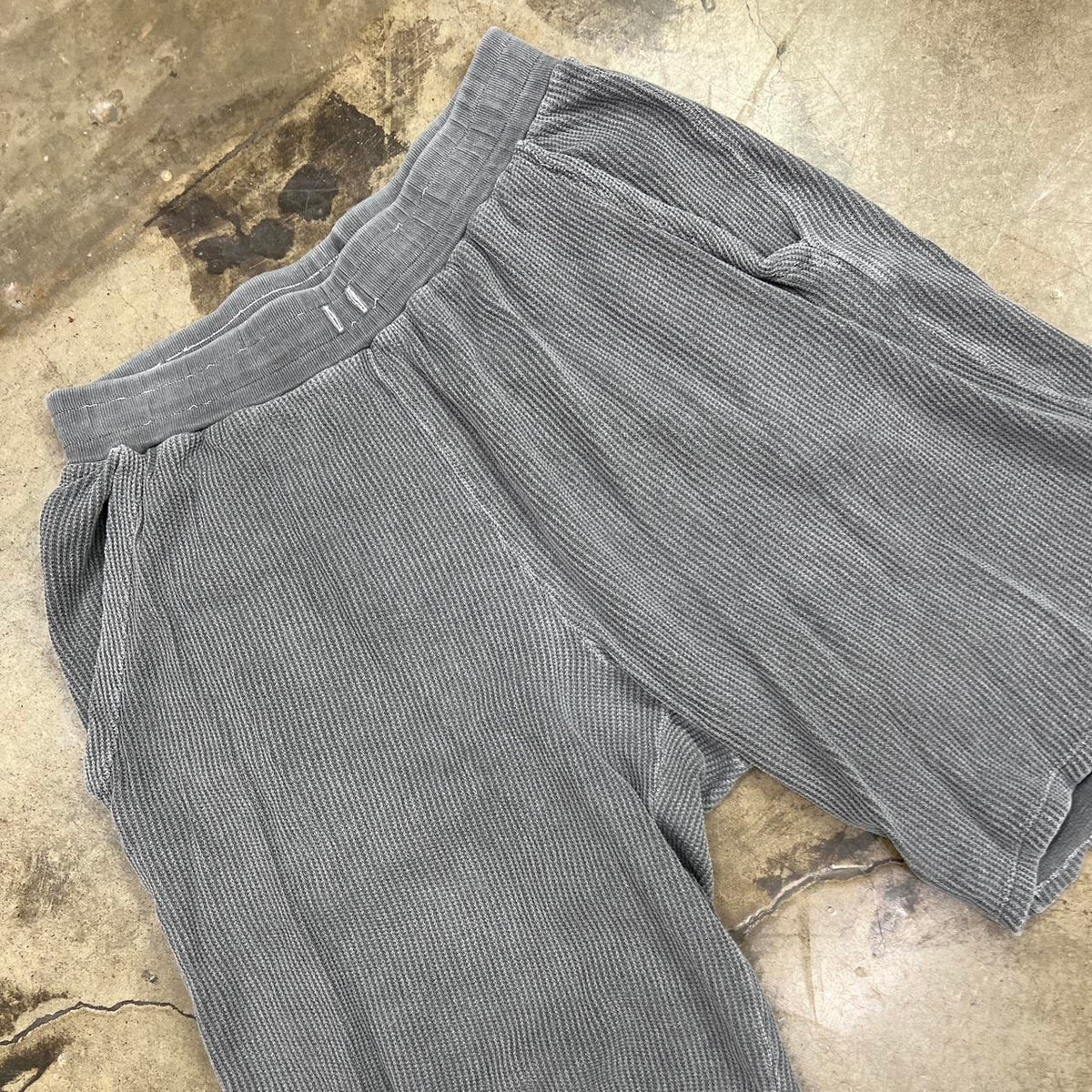 John Elliott Season Seven Ribbed Grey Shorts