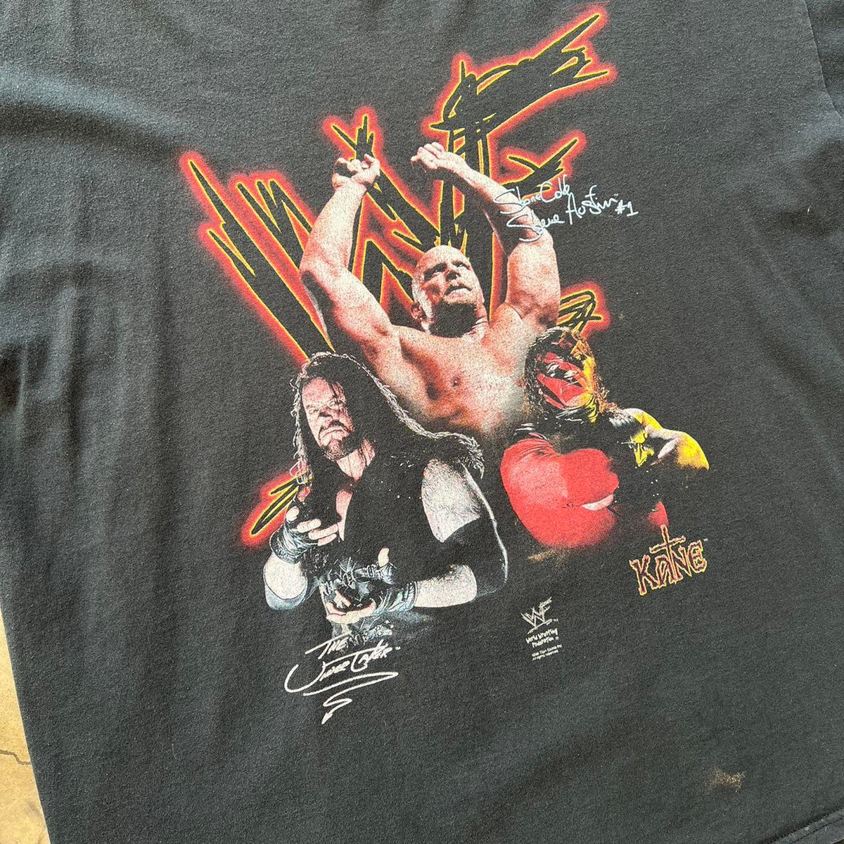 WWF Stone Cold Steve Austin Undertaker Kane Wrestling Tee