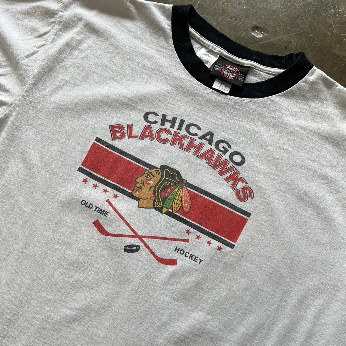 Chicago Black Hawks Old Time Hockey Tee