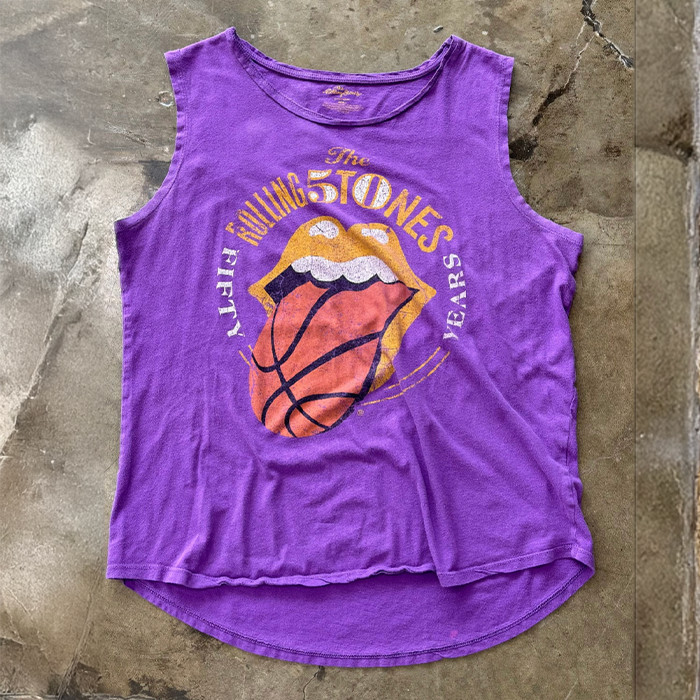 Vintage The Rolling Stones Los Angeles Lakers Tee Large