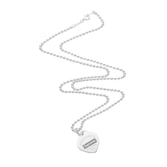 Tiffany&Co. x Supreme Heart Tag Pendant Necklace